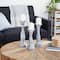 White Distressed Wood Traditional Candle Holder Set, 3ct.